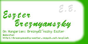 eszter breznyanszky business card